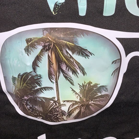 Vacation Mode Black Tank Top Plus Size 5xl - Picture 3 of 5